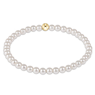 Classic Pearl 4mm Bracelet - Extended Size