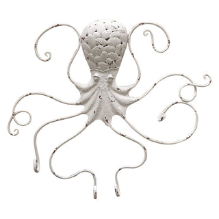 Metal Octopus Wall Art - White