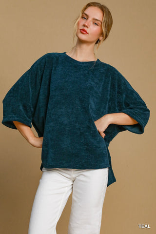 Serenity Flutter Top In Teal