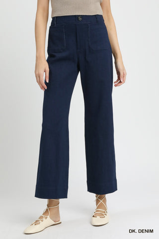 Out In Plain Sight Denim Pants In Dark Denim