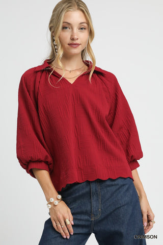 All Out Love Top In Crimson