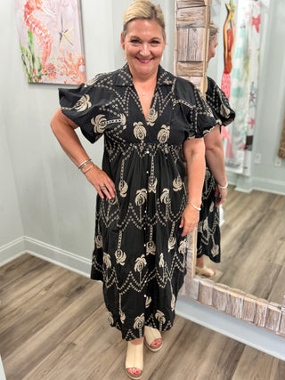 Call It Love Midi Dress in Black