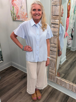 At Arm's Length Top in Blue
