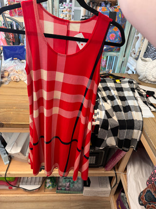 Print Tank Dress - Red
