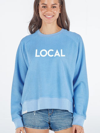 Local Long Sleeve Crewneck In Lapis