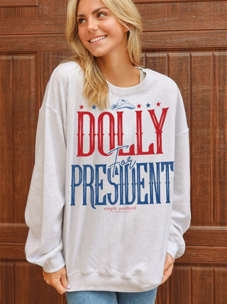 Dolly For President Sweatshirt In Flurry