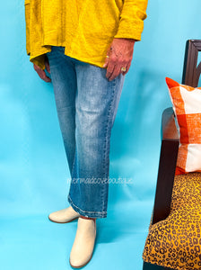 High Waist Cropped Leg Jeans by Judy Blue