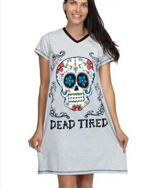 Dead Tired V-neck Nightshirt