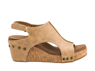 Corkys Carley Wedge In Almond