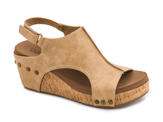 Corkys Carley Wedge In Almond