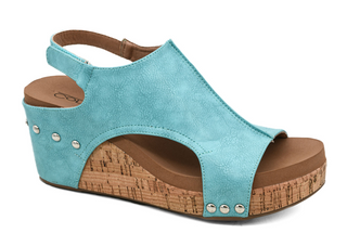 Corkys Carley Wedge In Teal