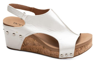 Carley Wedge in White Smooth