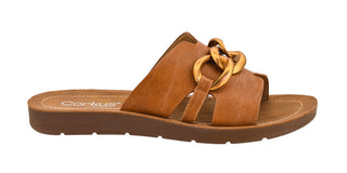 Corkys Chain Letter Sandal in Cognac