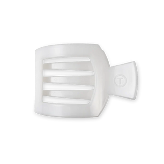 Square Flat Hair Clip | Medium | Coconut White