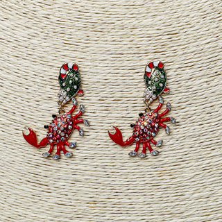 Crabby Christmas Earrings