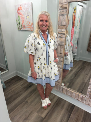 Ocean Dreaming Dress in White