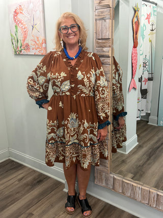 After Dark Mini Dress in Hazelnut