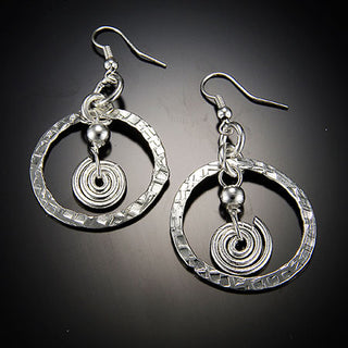 Spiraling Circle Earrings