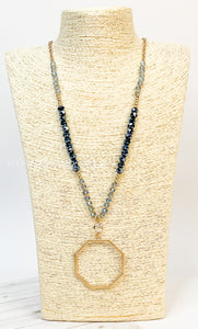 Carver Necklace in Blue