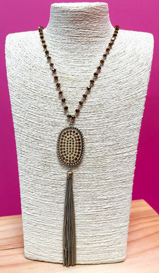 Dixie Tassel Necklace in Bronze