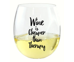 Wine is Cheaper than Therapy EverDrinkware Wine Tumbler