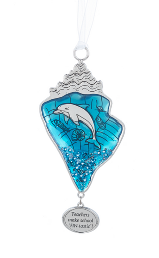 By The Shore Ornament - Teachers Make School 'FIN-tastic'