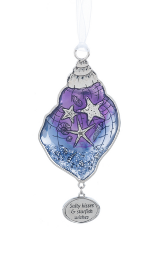 By The Shore Ornament - Salty Kisses and Starfish Wishes