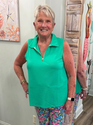 Sun Kissed Beauty Top in Cabana Green