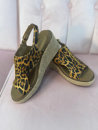 Corkys Carley Wedge In Leopard