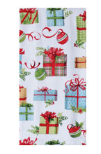 Christmas Morning Gift Toss Dual Purpose Terry Towel