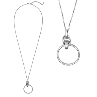 Circle Back Necklace in Silver