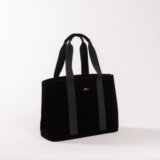 Miss Manors Tote In Black Velvet
