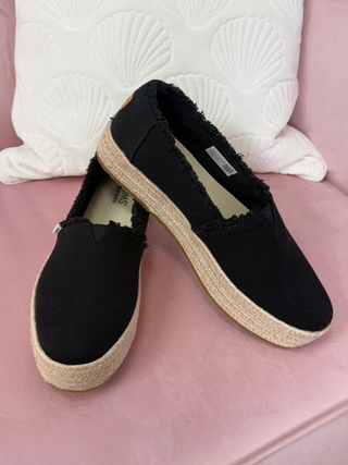 Valencia Platform Espadrille In Black