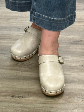 Corkys Who Knew Wedge Clogs In Ivory