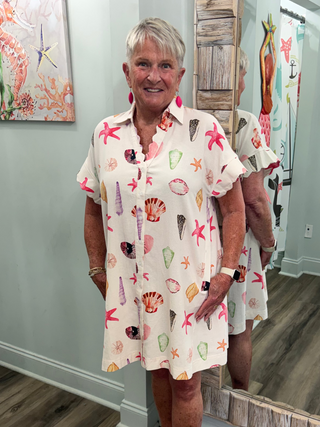 Drift With Me Dress In Coral Mix