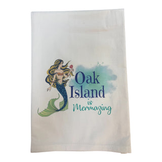 Flour Sack towel - Oak Island is Mermazing
