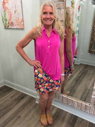 Out On The Boardwalk Top in Paradise Pink