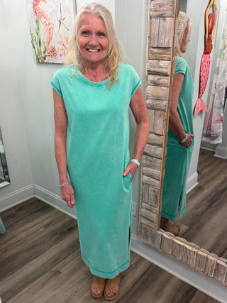 Simply Yours Midi Dress in Turquoise