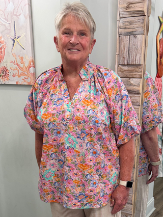 Town Is Talking Top in Peony Mix