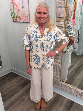 Work Through It Top in Blue Mix