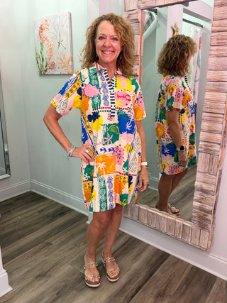 Tropic Style Dress in Cream