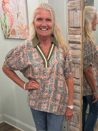 Starlit Nights Top in Olive