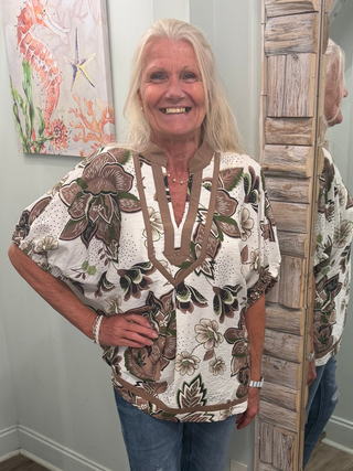 Singing In Paradise Top in Cream