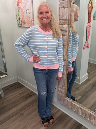 Dream Softly Cardigan in Light Blue