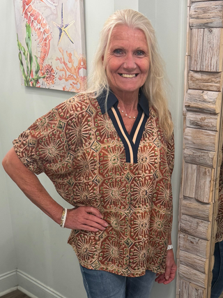 Starlit Nights Top in Terra Cotta