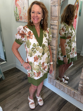 In The Valley Dress in Olive