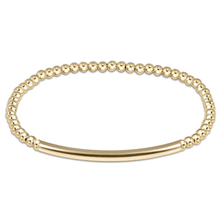 Bliss Bar Smooth Gold 3mm Bracelet - Extended Size
