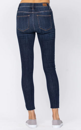 Raw Hem Skinny Jeans