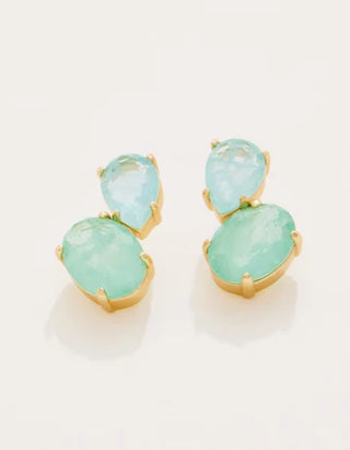 Naiad Dewdrop Stud Earrings in Sea Foam