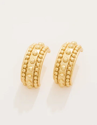 Dappled Hoop Earrings in Gold
